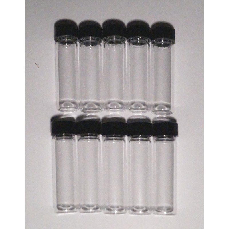 Set of 10 Test Tubes with caps