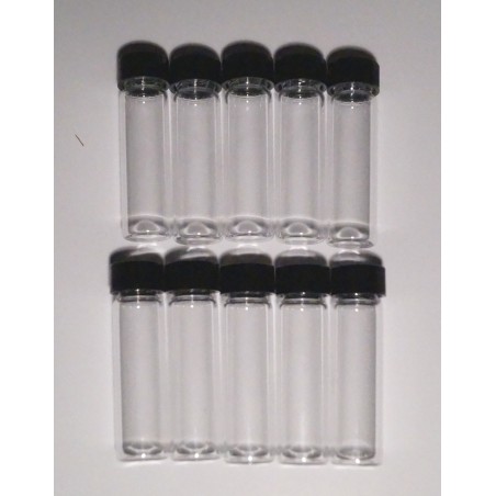 Set of 10 Test Tubes with caps