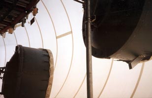 microwave transmitters inside CN Tower air bag