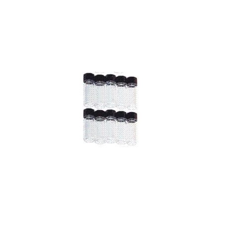 Test tubes, set of 10 with caps